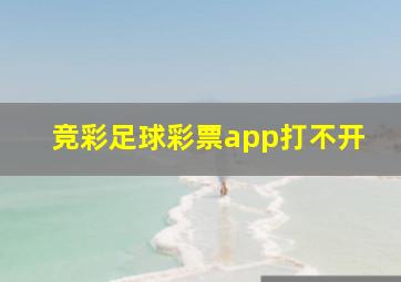 竞彩足球彩票app打不开