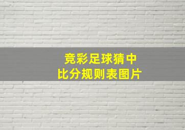 竞彩足球猜中比分规则表图片