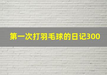 第一次打羽毛球的日记300