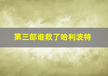 第三部谁救了哈利波特