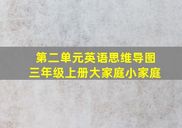 第二单元英语思维导图三年级上册大家庭小家庭