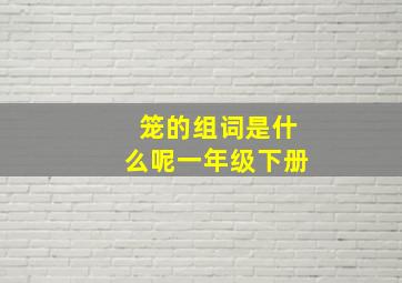 笼的组词是什么呢一年级下册