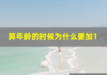 算年龄的时候为什么要加1