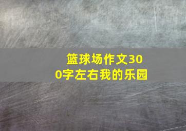 篮球场作文300字左右我的乐园