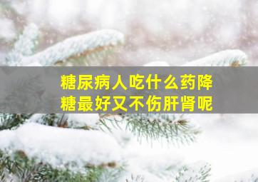 糖尿病人吃什么药降糖最好又不伤肝肾呢