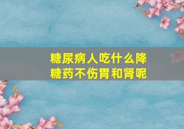 糖尿病人吃什么降糖药不伤胃和肾呢