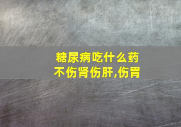 糖尿病吃什么药不伤肾伤肝,伤胃