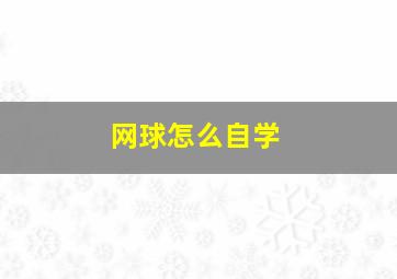 网球怎么自学