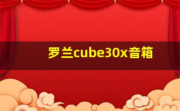 罗兰cube30x音箱