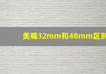 美嘴32mm和48mm区别