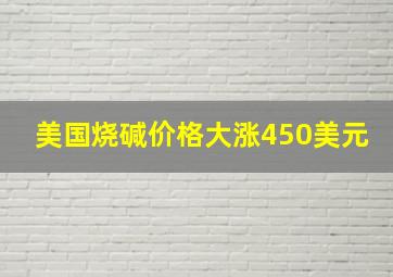 美国烧碱价格大涨450美元