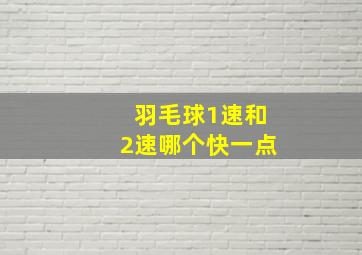 羽毛球1速和2速哪个快一点