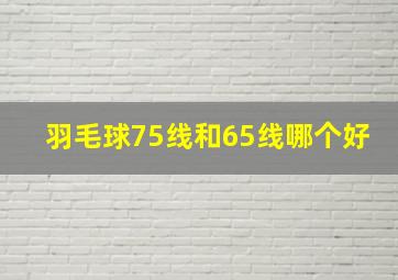 羽毛球75线和65线哪个好