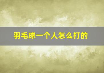 羽毛球一个人怎么打的