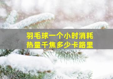 羽毛球一个小时消耗热量千焦多少卡路里