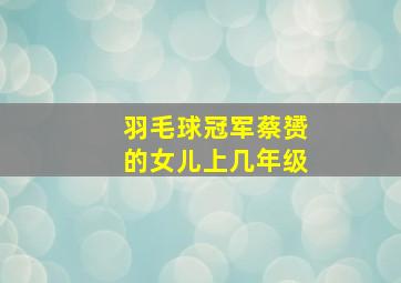 羽毛球冠军蔡赟的女儿上几年级