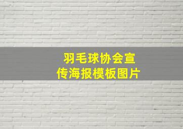 羽毛球协会宣传海报模板图片