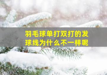 羽毛球单打双打的发球线为什么不一样呢