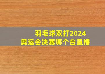 羽毛球双打2024奥运会决赛哪个台直播