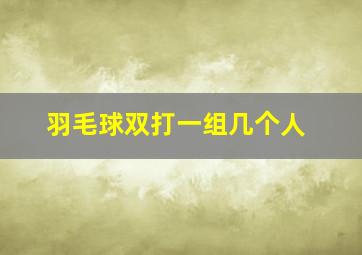 羽毛球双打一组几个人