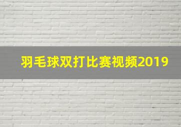 羽毛球双打比赛视频2019