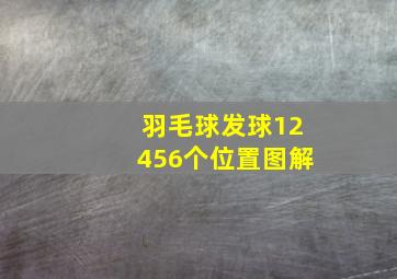 羽毛球发球12456个位置图解