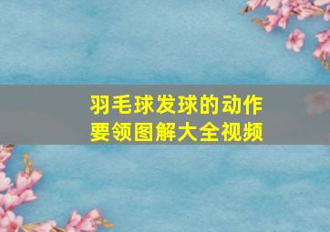 羽毛球发球的动作要领图解大全视频