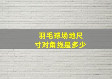 羽毛球场地尺寸对角线是多少