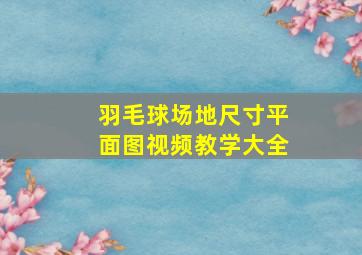 羽毛球场地尺寸平面图视频教学大全