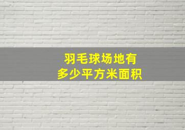 羽毛球场地有多少平方米面积