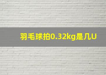 羽毛球拍0.32kg是几U