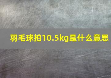 羽毛球拍10.5kg是什么意思