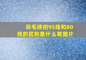 羽毛球拍95线和80线的区别是什么呢图片