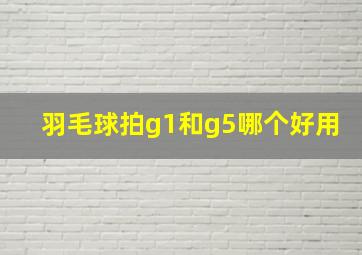 羽毛球拍g1和g5哪个好用