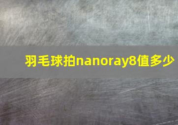 羽毛球拍nanoray8值多少