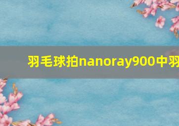 羽毛球拍nanoray900中羽