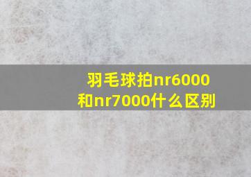 羽毛球拍nr6000和nr7000什么区别