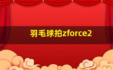 羽毛球拍zforce2