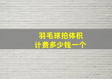 羽毛球拍体积计费多少钱一个