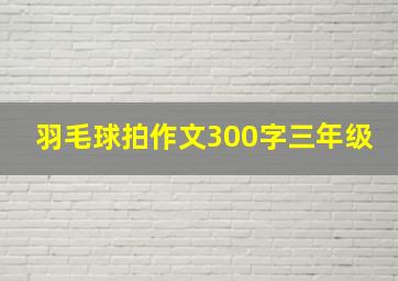 羽毛球拍作文300字三年级