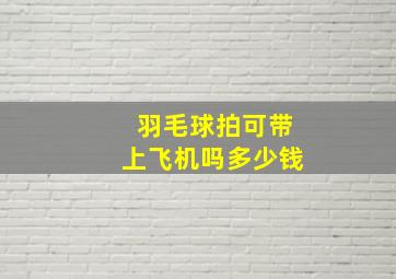 羽毛球拍可带上飞机吗多少钱