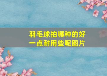 羽毛球拍哪种的好一点耐用些呢图片