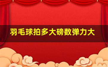 羽毛球拍多大磅数弹力大