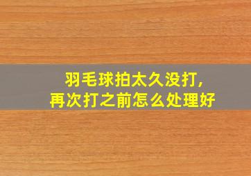 羽毛球拍太久没打,再次打之前怎么处理好