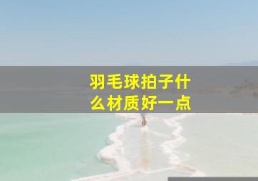 羽毛球拍子什么材质好一点