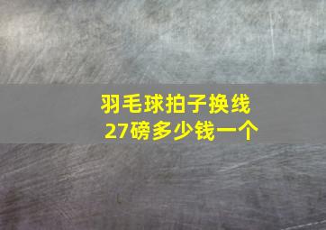 羽毛球拍子换线27磅多少钱一个