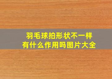 羽毛球拍形状不一样有什么作用吗图片大全