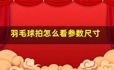 羽毛球拍怎么看参数尺寸