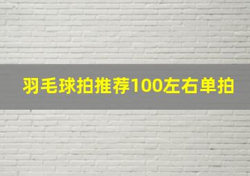 羽毛球拍推荐100左右单拍