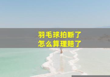 羽毛球拍断了怎么算理赔了